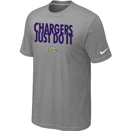 Nike Los Angeles Chargers "Just Do It" NFL T-Shirt - Grey